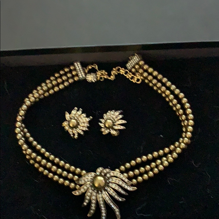 Heidi Daus Necklace With Matching Earrings 100$